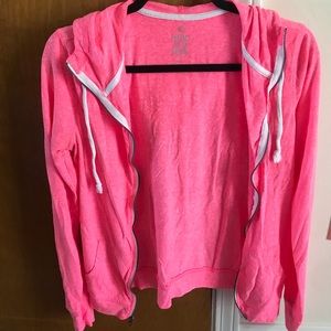 Hot pink zip up hoodie
